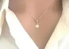 14K Real Gold Star of David Necklace – Mini Hebrew Charm with Optional Cable Chain