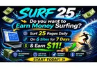 Surf 25 Pages Daily On 6 Sites for 7 Days & Earn $11!