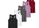 6, 5 or 3 Pack Workout Tank Tops for Women, Athletic Racerback Sports Tank Tops