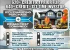 620+ CREDIT - INVESTOR FIX & FLIP FUNDING - To $2,000,000.00 – No Hard Credit Report Pull!